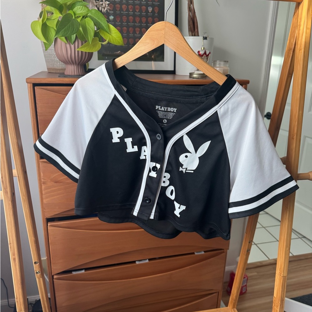 PLAYBOY Jersey Crop Top